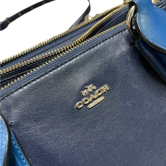 COACH Blue Python Crosby Carryall